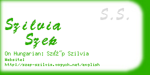 szilvia szep business card